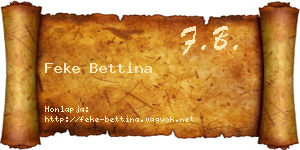 Feke Bettina névjegykártya