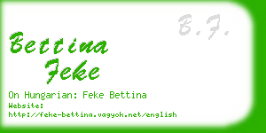 bettina feke business card